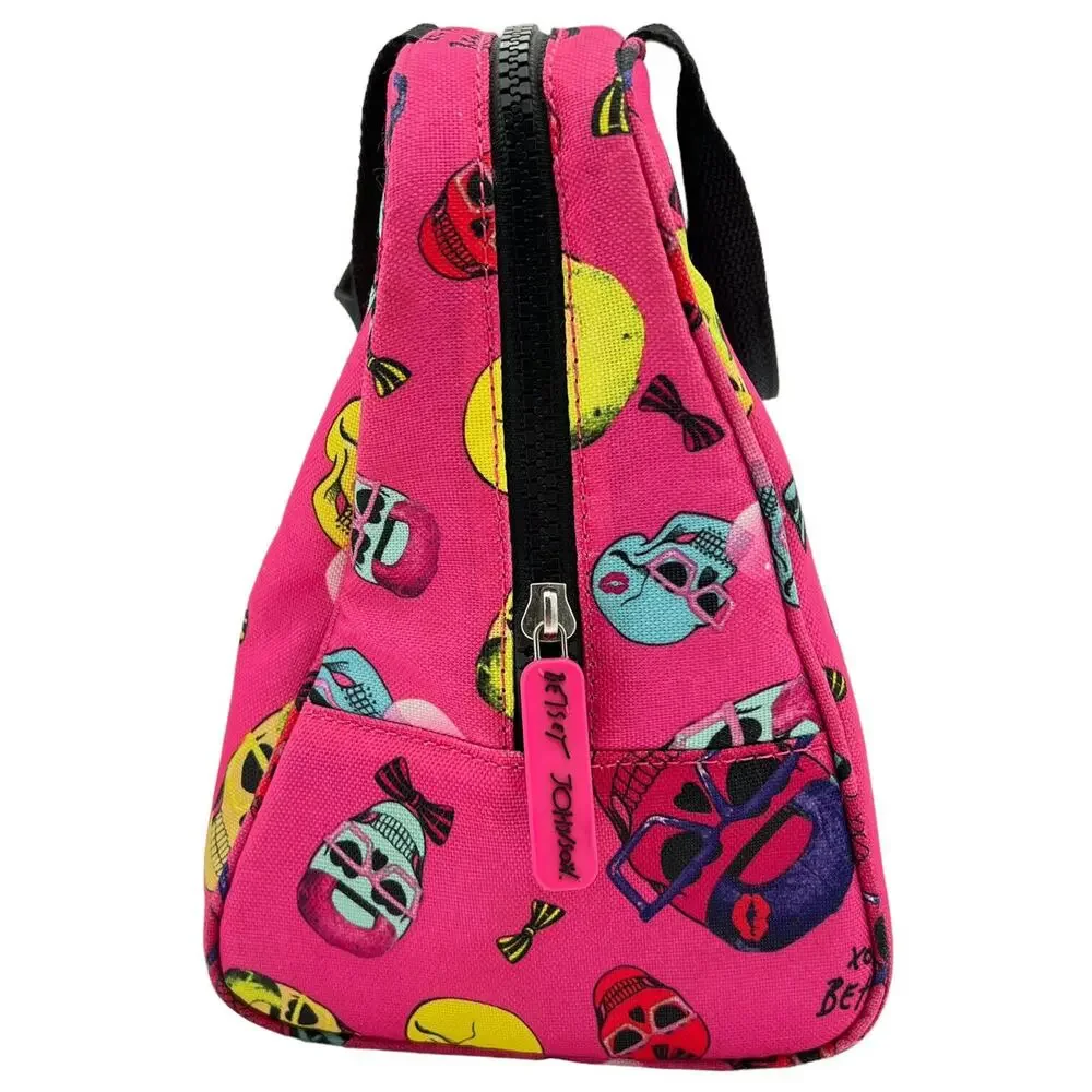 Betsey Johnson Pink Skull Sunglasses Bows Hats Lunch Cooler Tote Bag Insulated